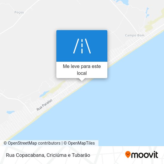 Rua Copacabana mapa