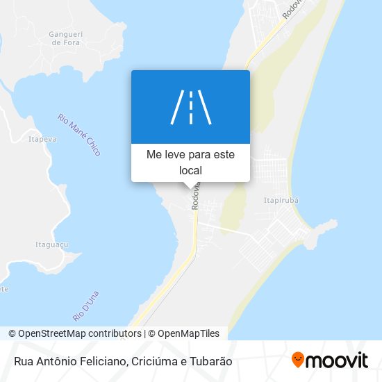 Rua Antônio Feliciano mapa