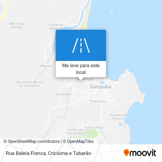 Rua Baleia Franca mapa