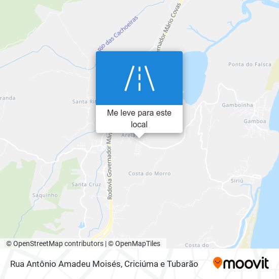 Rua Antônio Amadeu Moisés mapa