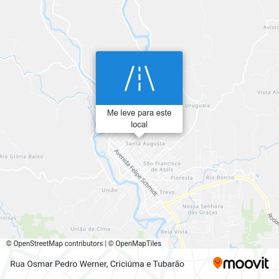 Rua Osmar Pedro Werner mapa