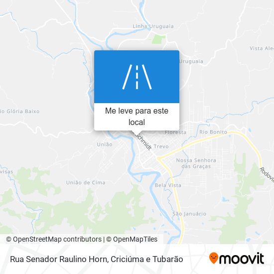 Rua Senador Raulino Horn mapa