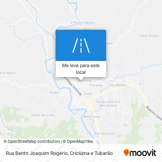 Rua Bento Joaquim Rogério mapa