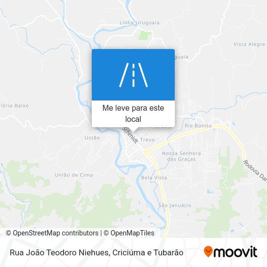 Rua João Teodoro Niehues mapa