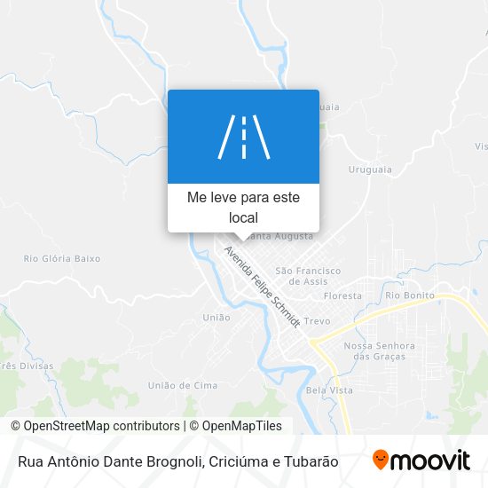 Rua Antônio Dante Brognoli mapa