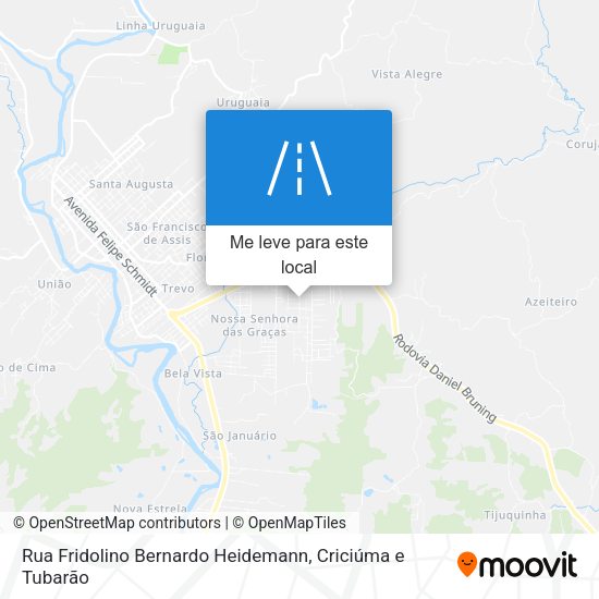 Rua Fridolino Bernardo Heidemann mapa
