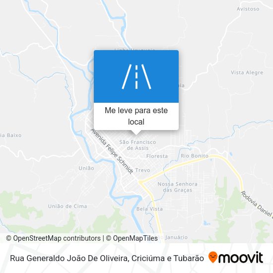 Rua Generaldo João De Oliveira mapa