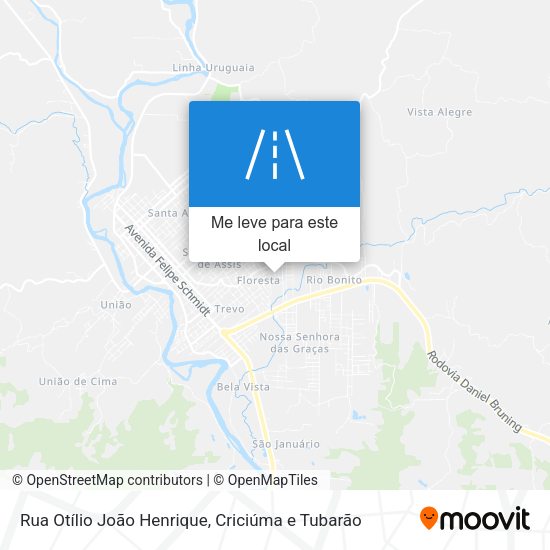 Rua Otílio João Henrique mapa