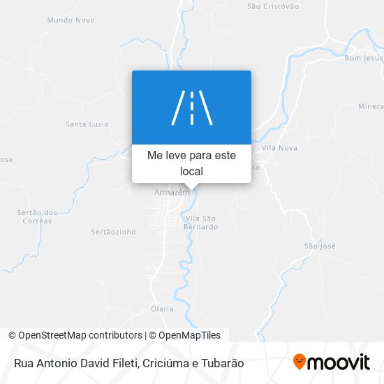 Rua Antonio David Fileti mapa