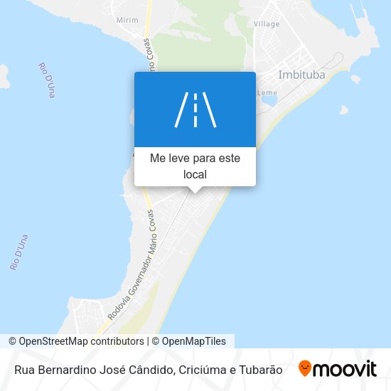 Rua Bernardino José Cândido mapa