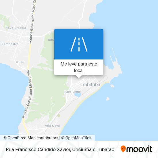 Rua Francisco Cândido Xavier mapa