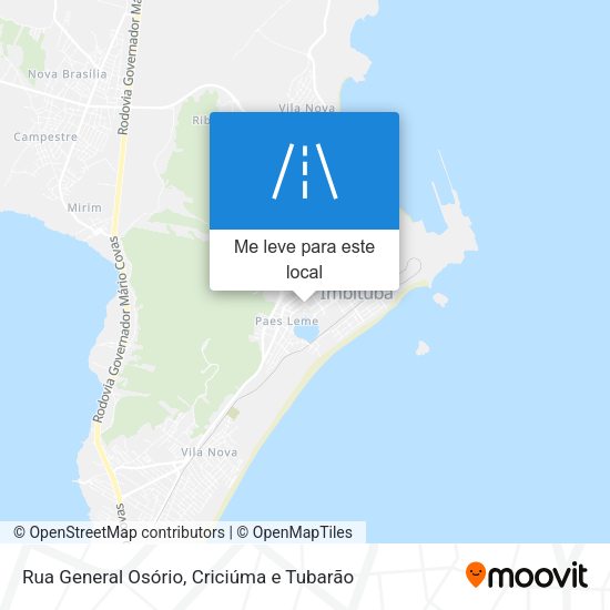Rua General Osório mapa