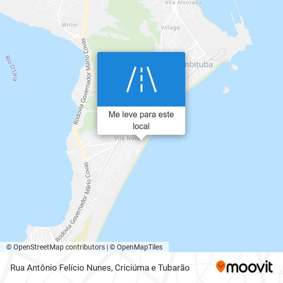 Rua Antônio Felício Nunes mapa