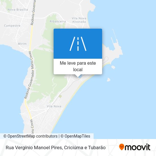 Rua Vergínio Manoel Pires mapa
