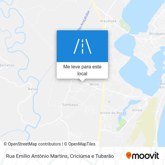 Rua Emílio Antônio Martins mapa