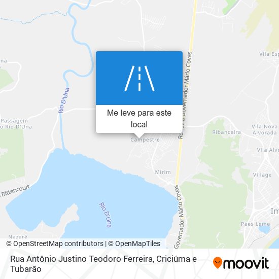 Rua Antônio Justino Teodoro Ferreira mapa
