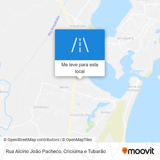 Rua Alcino João Pacheco mapa