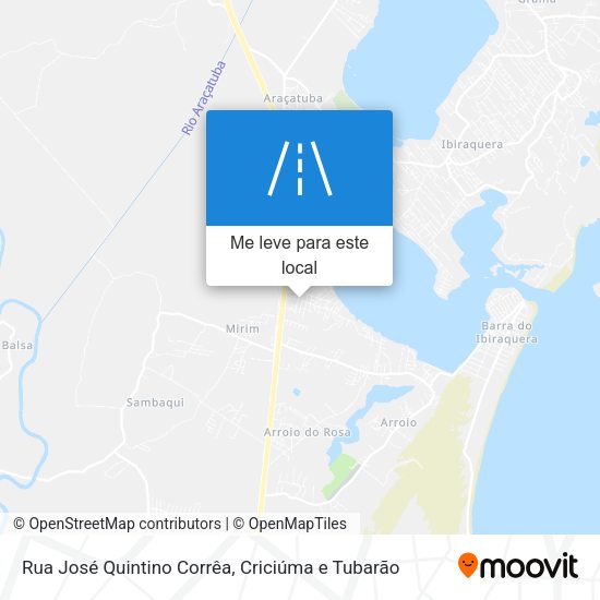 Rua José Quintino Corrêa mapa