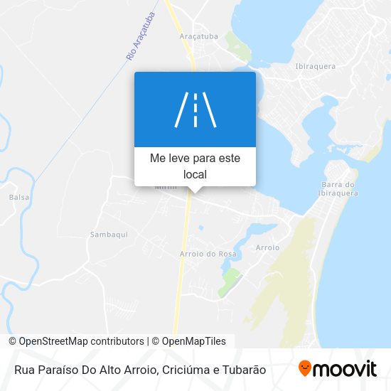 Rua Paraíso Do Alto Arroio mapa