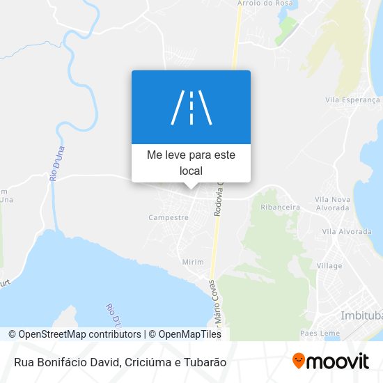 Rua Bonifácio David mapa