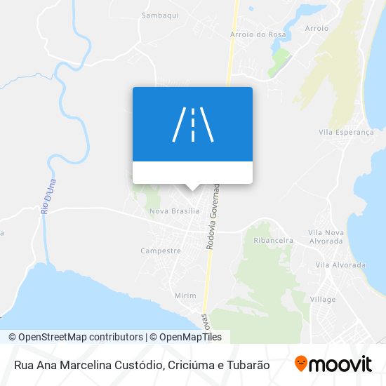 Rua Ana Marcelina Custódio mapa