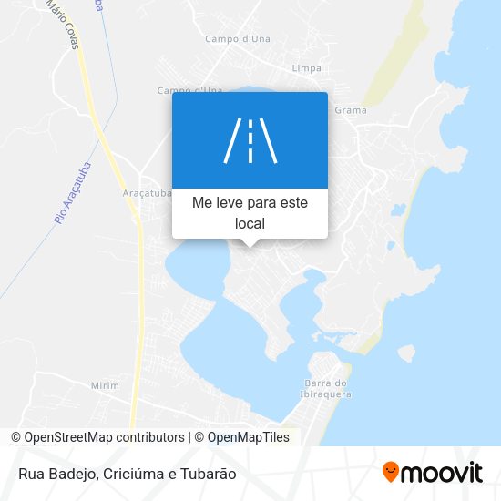 Rua Badejo mapa