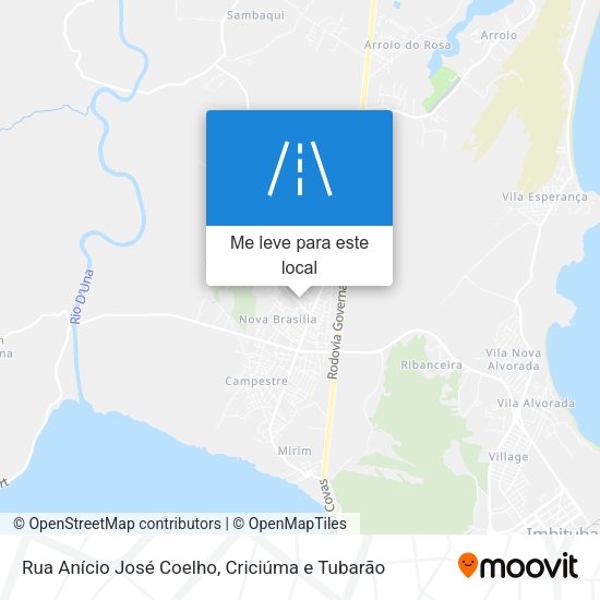 Rua Anício José Coelho mapa