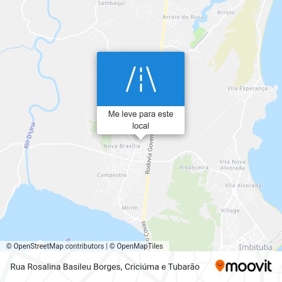 Rua Rosalina Basileu Borges mapa