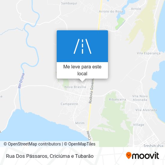 Rua Dos Pássaros mapa