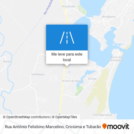 Rua Antônio Felisbino Marcelino mapa