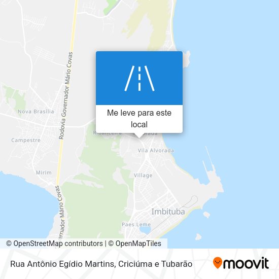Rua Antônio Egídio Martins mapa