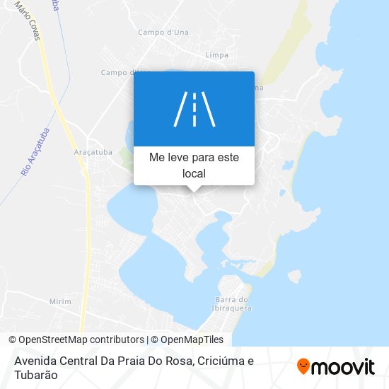 Avenida Central Da Praia Do Rosa mapa