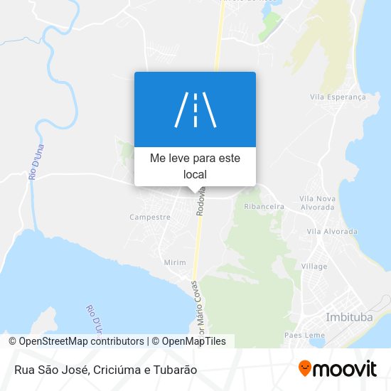 Rua São José mapa