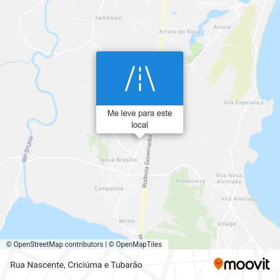 Rua Nascente mapa