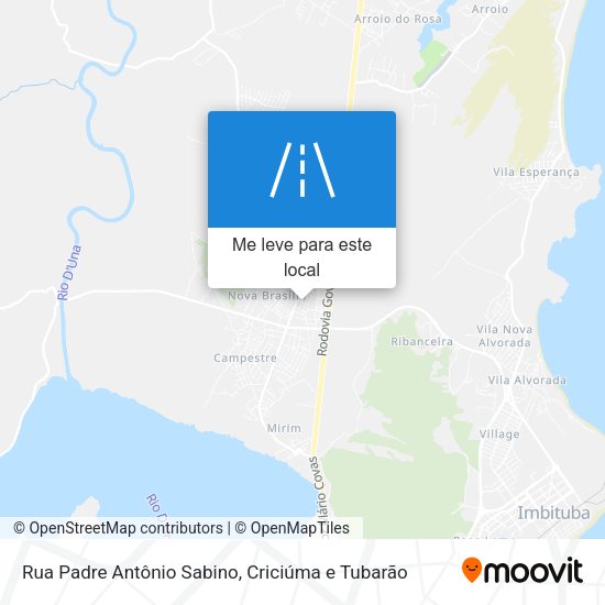 Rua Padre Antônio Sabino mapa