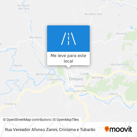 Rua Vereador Afonso Zanini mapa