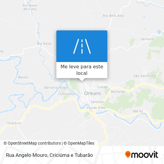 Rua Angelo Mouro mapa