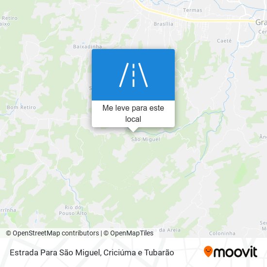 Estrada Para São Miguel mapa