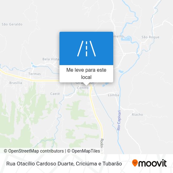 Rua Otacílio Cardoso Duarte mapa