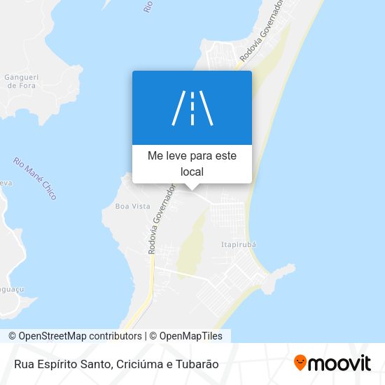 Rua Espírito Santo mapa