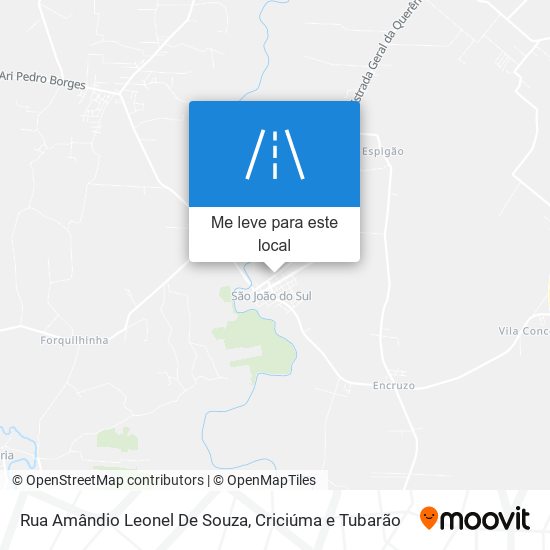 Rua Amândio Leonel De Souza mapa