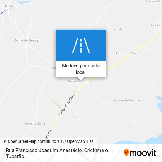 Rua Francisco Joaquim Anastácio mapa