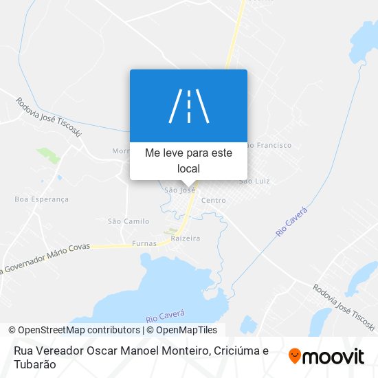 Rua Vereador Oscar Manoel Monteiro mapa