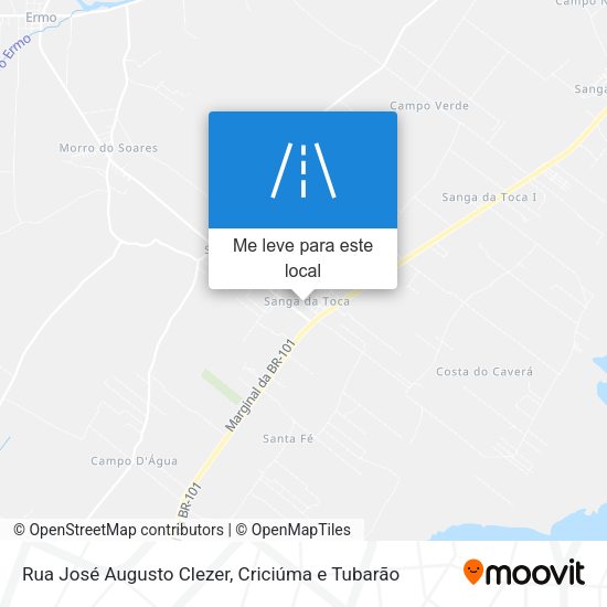 Rua José Augusto Clezer mapa