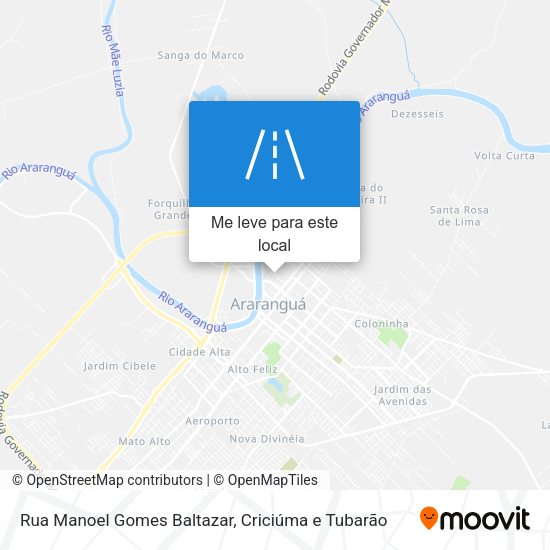 Rua Manoel Gomes Baltazar mapa