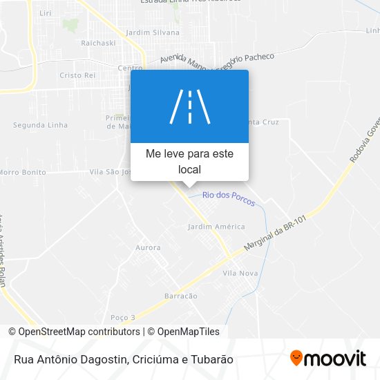 Rua Antônio Dagostin mapa