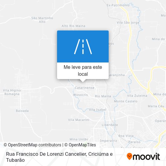 Rua Francisco De Lorenzi Cancelier mapa