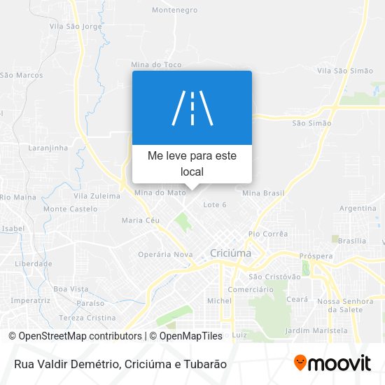 Rua Valdir Demétrio mapa