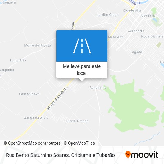 Rua Bento Saturnino Soares mapa