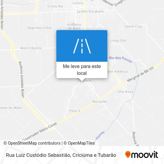 Rua Luiz Custódio Sebastião mapa
